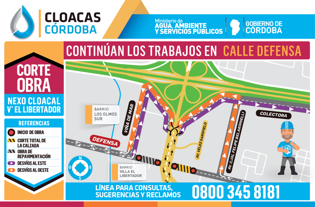 Infografia Cañeria de Nexo Cloacal Barrio VILLA EL LIBERTADOR ETAPA 12-01