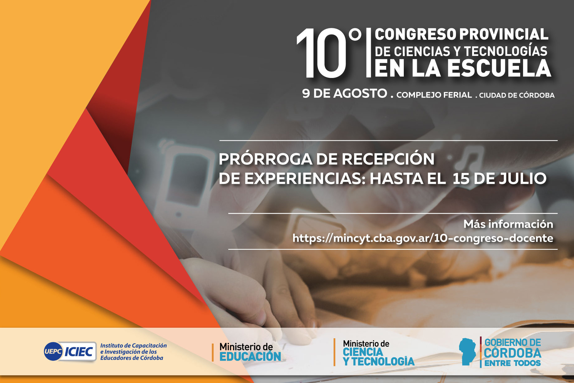 Prorrogan inscripciones para el Congreso de Ciencias y Tecnologías en la Escuela