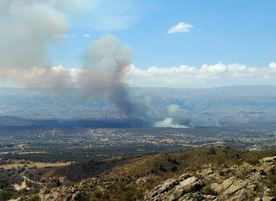 Se reactivó el incendio de San Lorenzo, en Traslasierra
