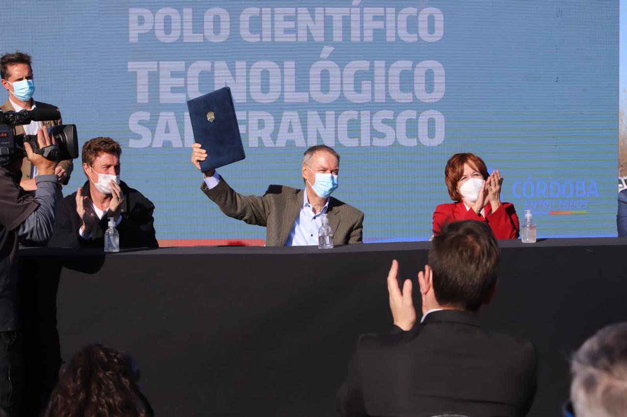 Schiaretti presidió el lanzamiento del Polo Científico Tecnológico San Francisco