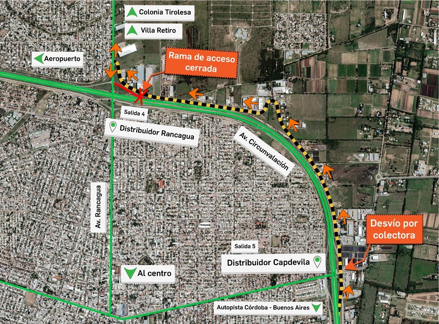 El lunes cierran al tránsito el acceso al distribuidor de Circunvalación y Rancagua • Canal C