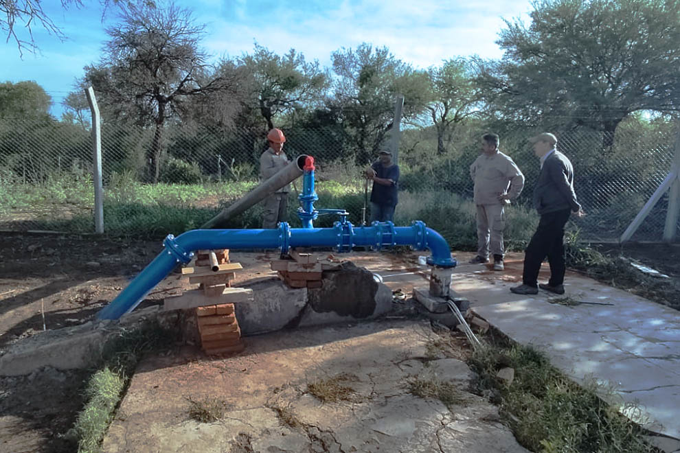 Avanzan obras de optimización del sistema de agua potable en Quilino y Villa Quilino